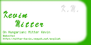 kevin mitter business card